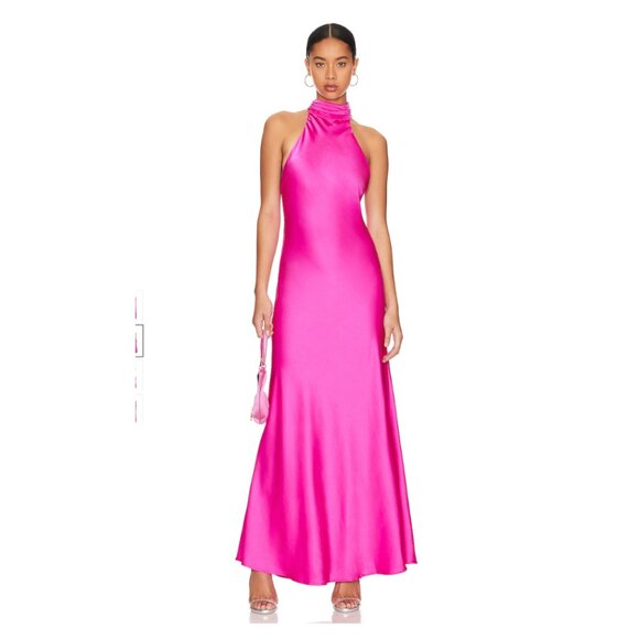 Evianna Satin Gown MISHA | Size Large (US 8-10) - Picture 3 of 13